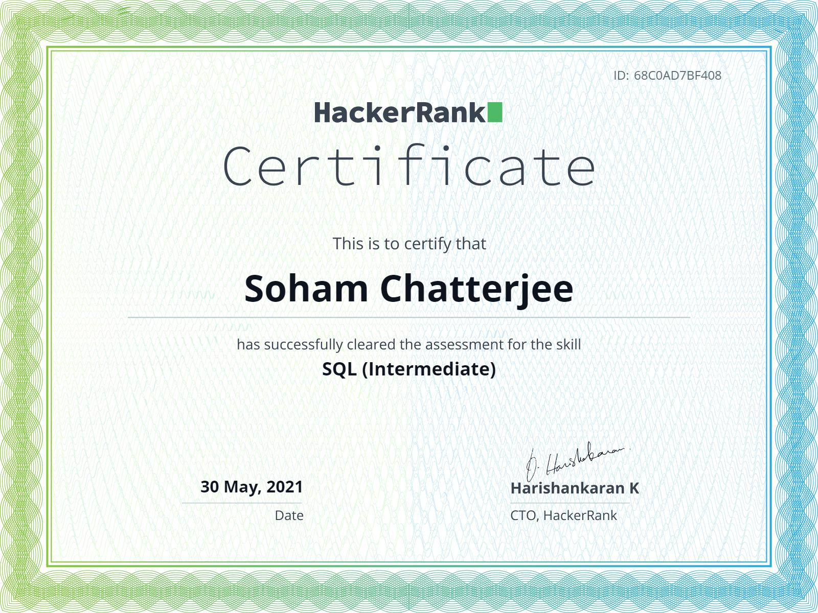 HackerRank SQL (Intermediate)